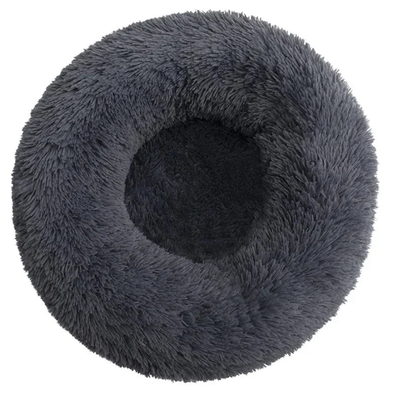 Round Fluffy Pet Bed – Soft, Warm & Cozy for Cats & Dogs