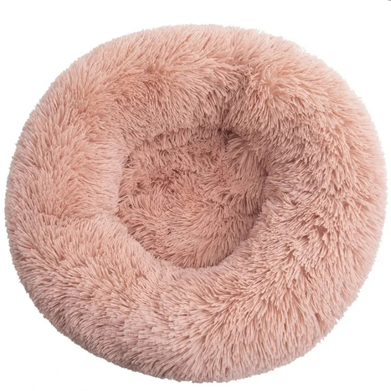 Round Fluffy Pet Bed – Soft, Warm & Cozy for Cats & Dogs